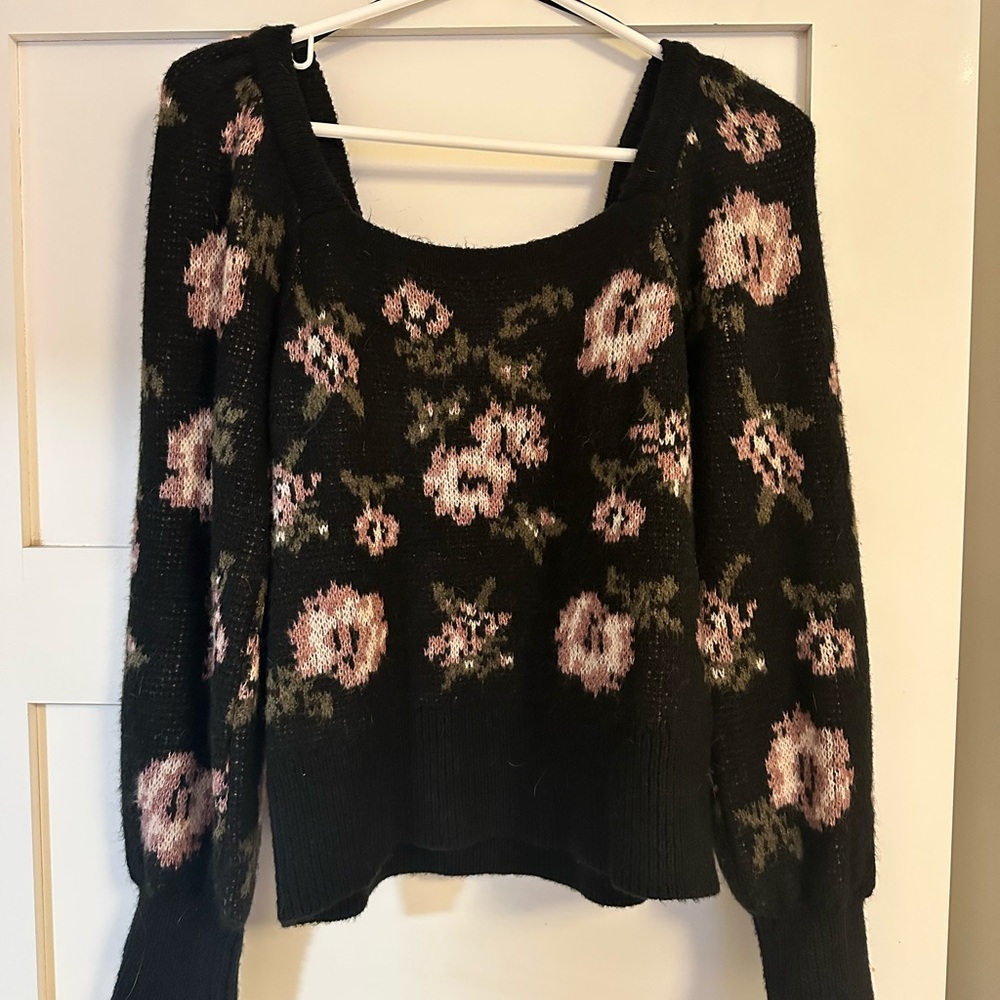 NWOT Anthropologie floral sweater
